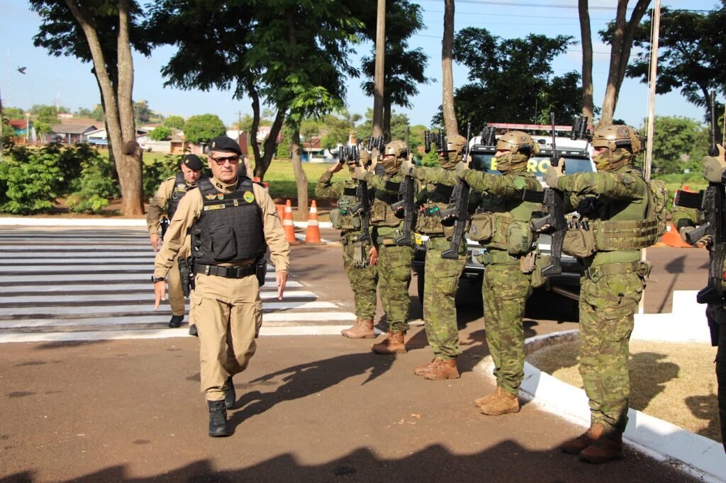 Cinturão de Segurança: PMPR inaugura base estratégica do BPFron em Santa Helena com viaturas blindadas e drones