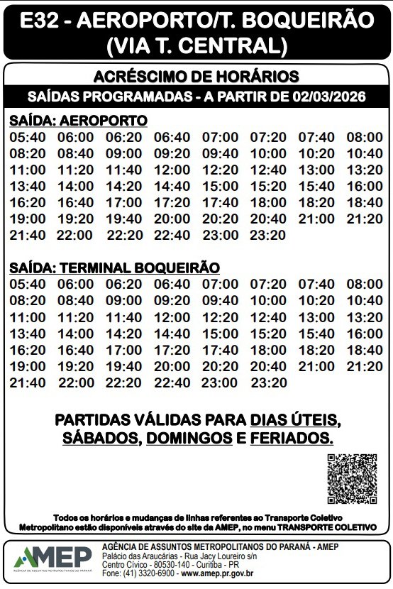 Fim da longa espera: Ônibus entre Curitiba e Aeroporto Afonso Pena passará a circular a cada 20 minutos