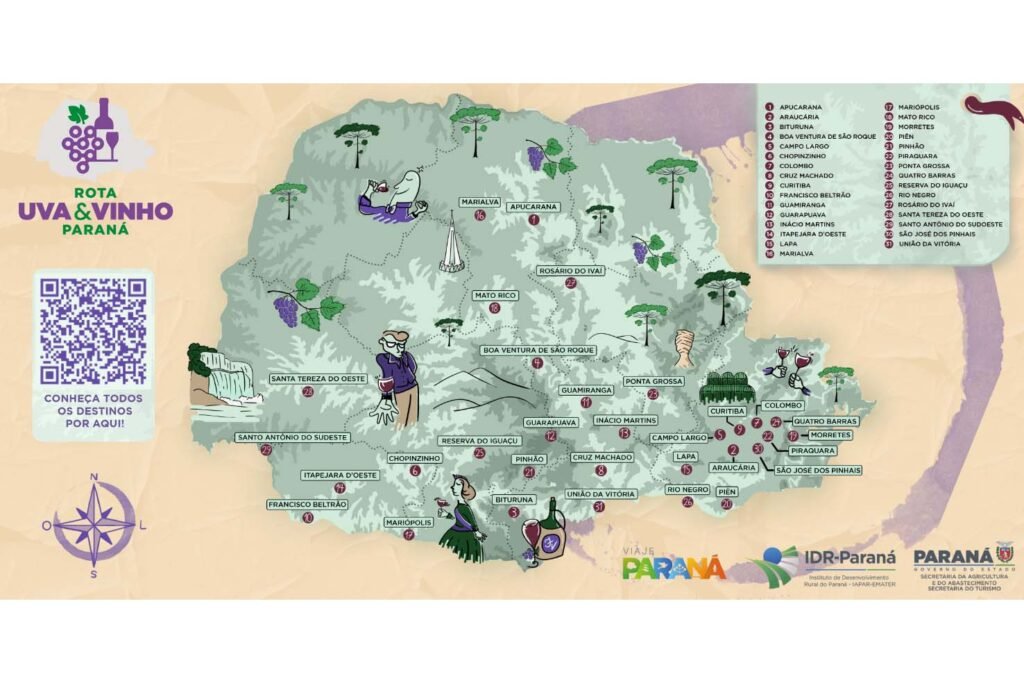 Enoturismo em alta: Rota Uva & Vinho é lançada para integrar 60 vinícolas e parreirais de 30 cidades paranaenses