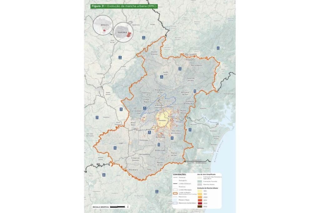 PDUI propõe "encolher" a Região Metropolitana de Curitiba e cria Conselho com novo Fundo de Desenvolvimento