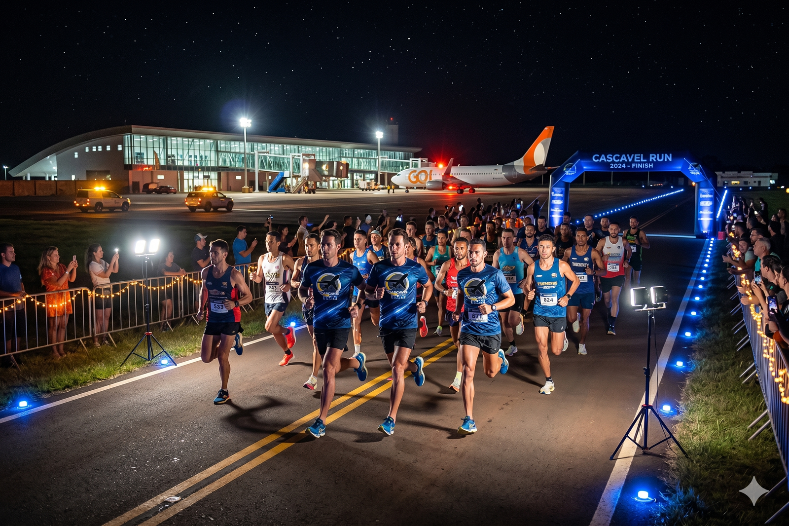Pista liberada: corrida à meia-noite no Aeroporto de Cascavel bate recorde de inscrições