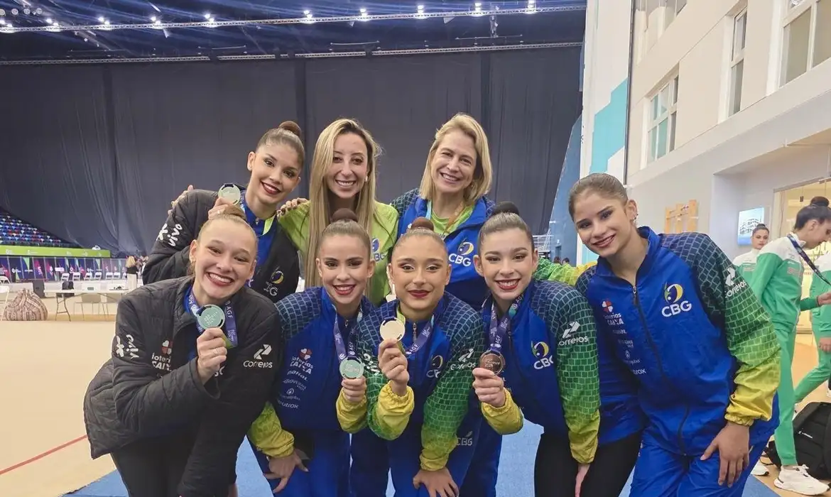 Paranaenses brilham: conjunto do Brasil leva prata na etapa de Baku da Ginástica Rítmica