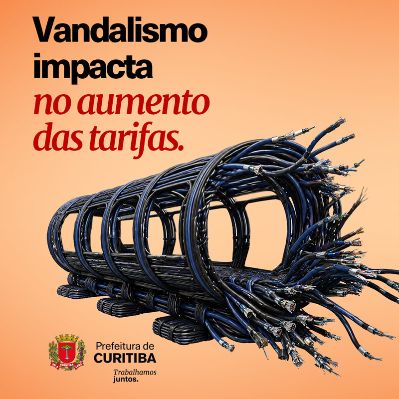 Vandalismo no transporte coletivo de Curitiba já custou quase R$ 1 milhão em 2026