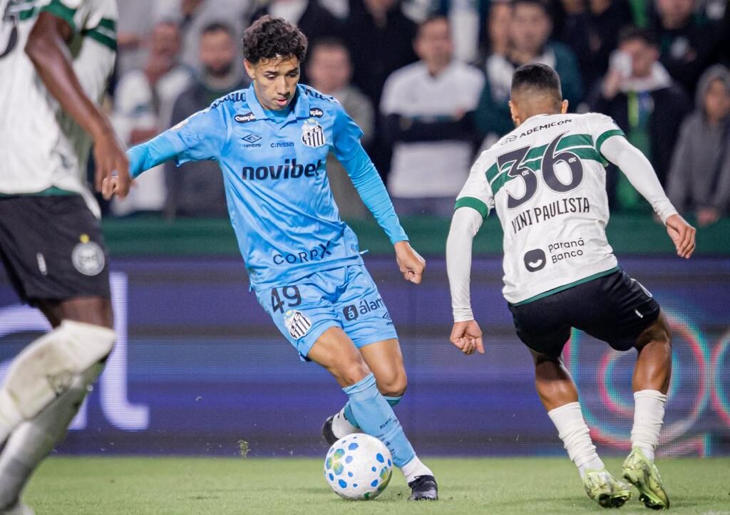 Santos esfria o Couto Pereira: Coritiba perde por 2 a 0 e deixa o torneio