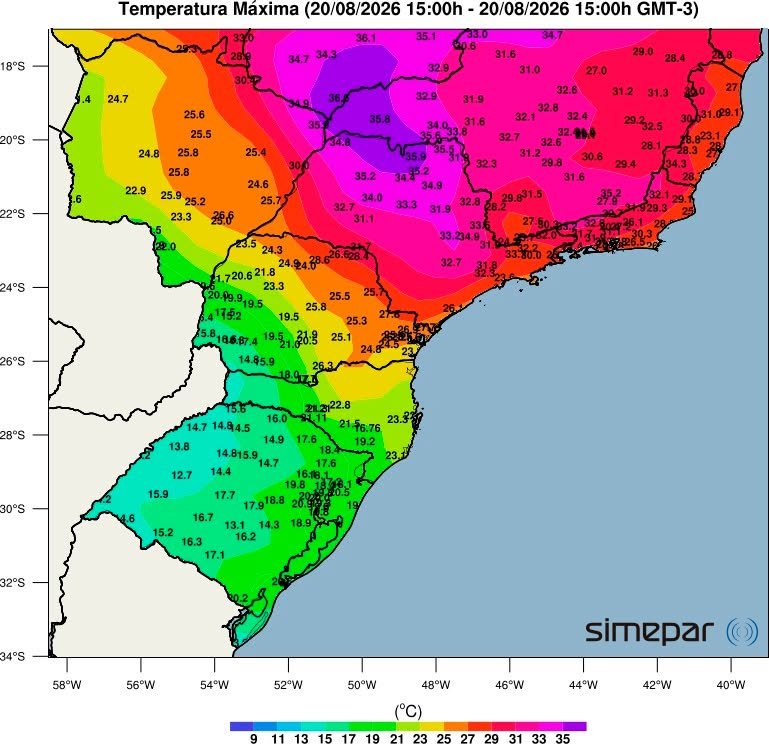 Avanço do ar polar faz temperaturas despencarem em todo o Paraná