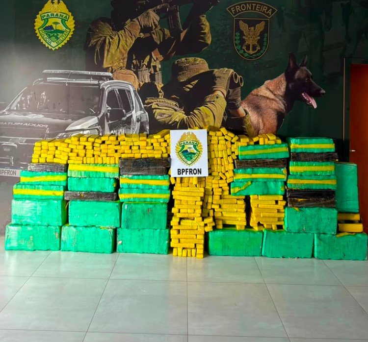 Operação policial retira 832 kg de drogas de circulação no noroeste do Paraná