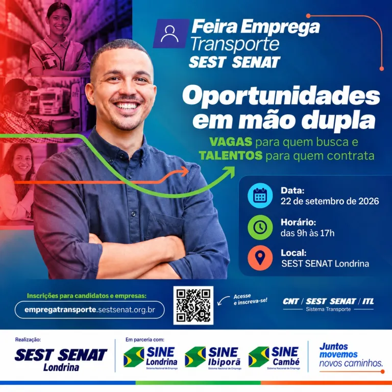 Feira Emprega Transporte reúne 20 empresas e 400 vagas em Londrina