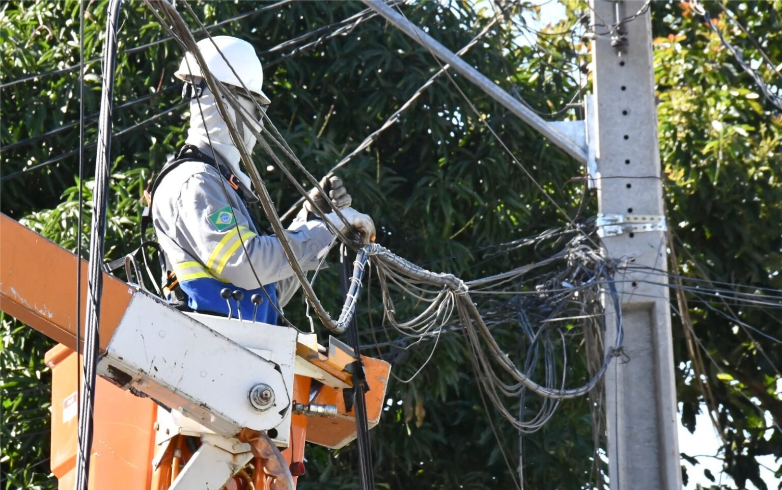 Copel retira 120 toneladas de fios de internet inativos dos postes no Paraná