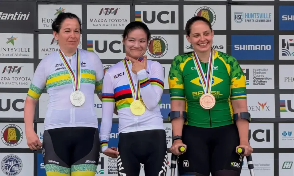 Paranaenses garantem 3 das 5 medalhas do Brasil no Mundial de Paraciclismo